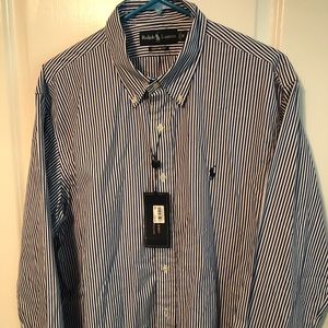 NWT Ralph Lauren Striped Button Down - XL